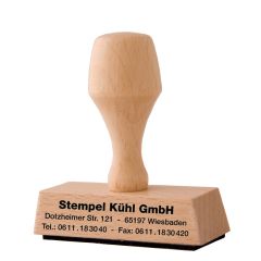 Holzstempel - 15x50mm - 4 Zeilen