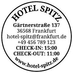 Rundstempel Hotel · Adressstempel rund · Hotelstempel