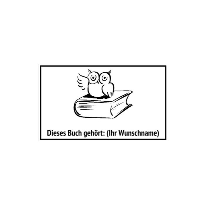 Stempel Dieses Buch gehört Ex Libris Schulbuchstempel Buchstempel Eigentumstempel Eule
