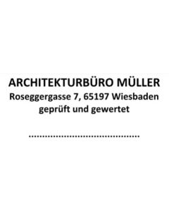 Architektenstempel geprüft und gewertet Bestätigungsstempel Prüfstempel 
