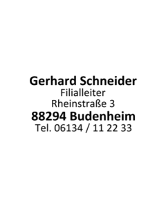Mitarbeiterstempel Adressstempel Filialstempel Geschäftsführer Stempel 