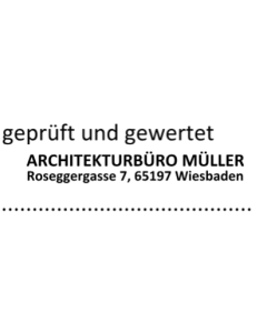 Architektenstempel geprüft und gewertet Firmenstempel Prüfstempel Buchungsstempel