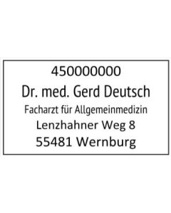 Stempel Arztnummer Praxisnummer Facharzt Allgemeinmedizin Arztstempel