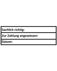 Buchungsstempel Sachlich richtig Zur Zahlung angewiesen Stempel