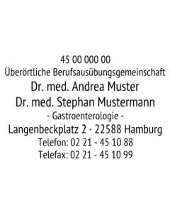 Kassenarztstempel · Praxisstempel · Arztstempel · Rezeptstempel 3