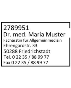 Kassenarztstempel · Praxisstempel · Arztstempel · Rezeptstempel 1