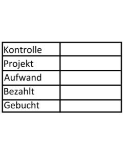 Stempel Kontrolle Projekt Aufwand Bezahlt Gebucht Buchungsstempel 