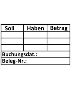Stempel Buchung Buchhaltung Rechnungsprüfung Soll Haben Betrag Buchungsdatum Beleg-Nr Belegnummer