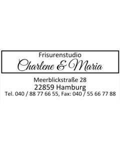 Stempel Kosmetik Beauty Friseur Fashion Bekleidung Brautmoden Geschäft Adresse