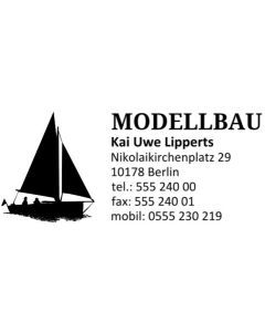 Stempel Segelboot Boot Modellbau Spielwaren Adresse