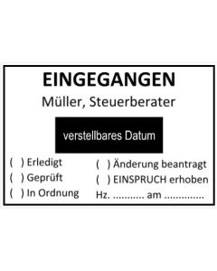 Datumstempel Eingegangen Buchungsstempel Steuerberater Erledigt Geprüft Änderung Einspruch