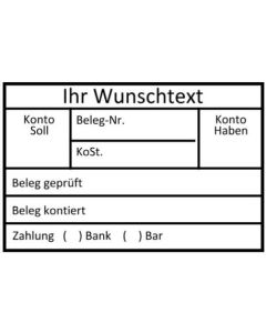 Kontierungsstempel Konto Beleg KoSt. Geprüft Kontiert Zahlung Kostenstelle Buchhaltung Rechnungsprüfung