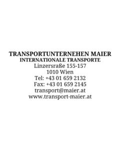 Stempel Firma Spedition Transporte International 