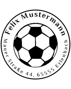 Adresstempel ·  Einschulungsstempel · Fussballstempel 