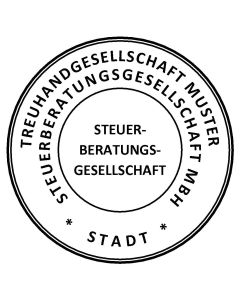 Steuerberatungsgesellschaft Siegel · Siegelstempel · Rundstempel · Treuhandgesellschaft